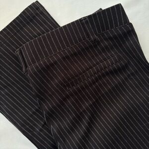 Betabrand Straight Leg Pinstripe Stretchy Dress Pants Medium